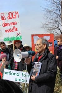 Shiv Chopra at protest